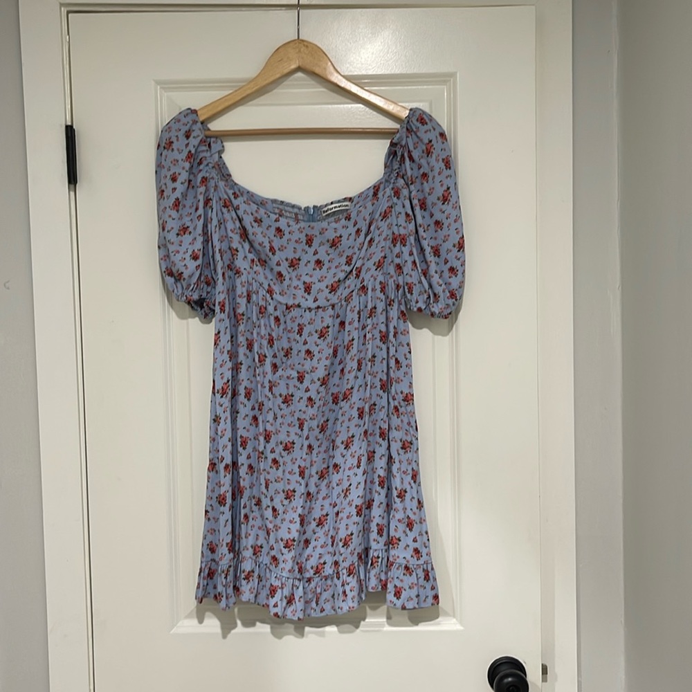 Reformation Dress, Light Blue, Floral Print, Mini
